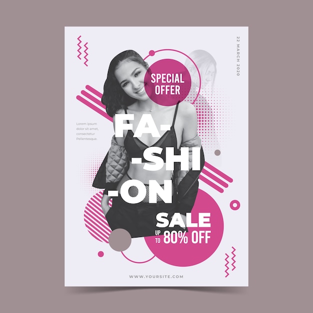 Fashion sale template concept