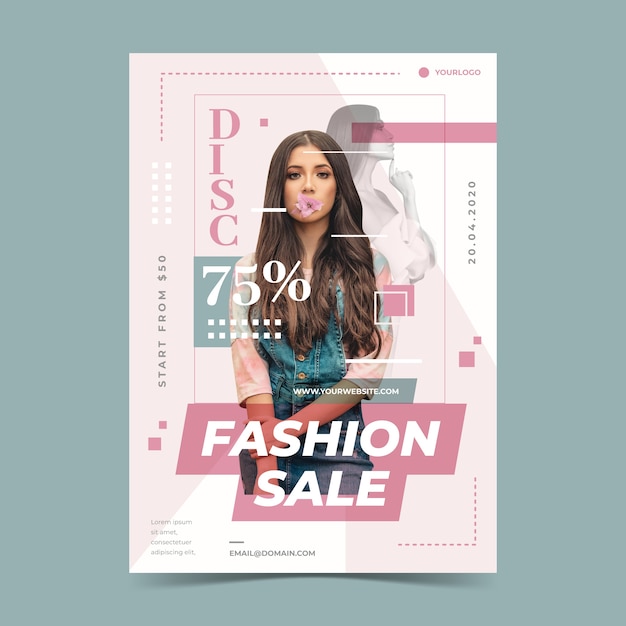 Fashion sale template concept