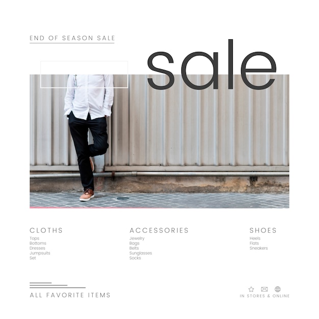 Free Vector fashion sale template