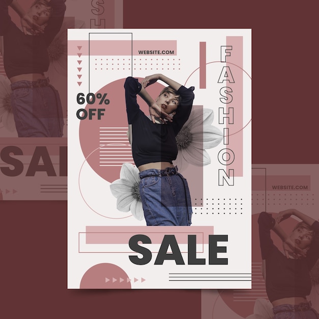 Free Vector fashion sale with special offer