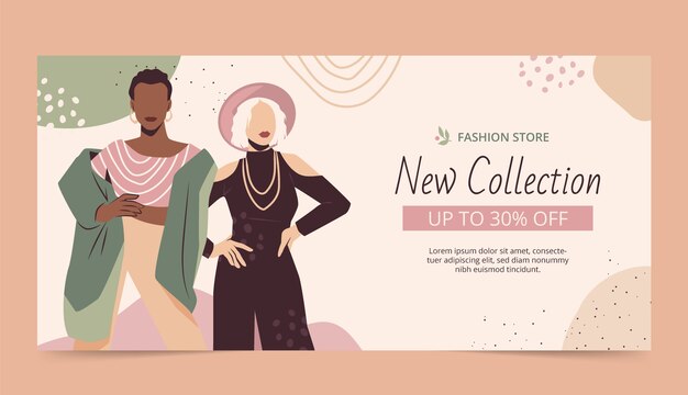 Fashion and style horizontal sale banner template