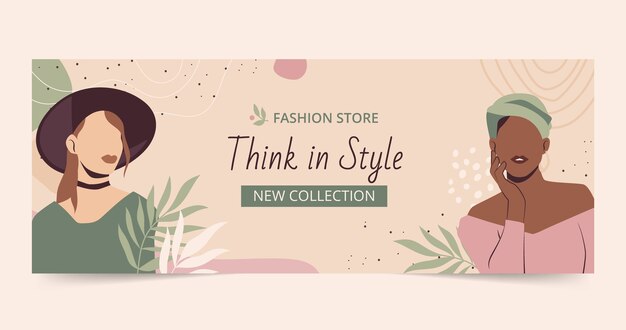 Fashion and style social media cover template