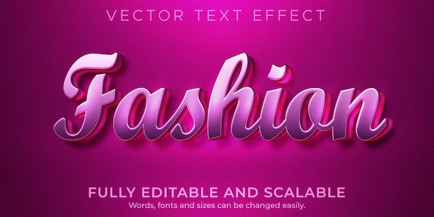 Fashion text effect, editable pink and wedding text style