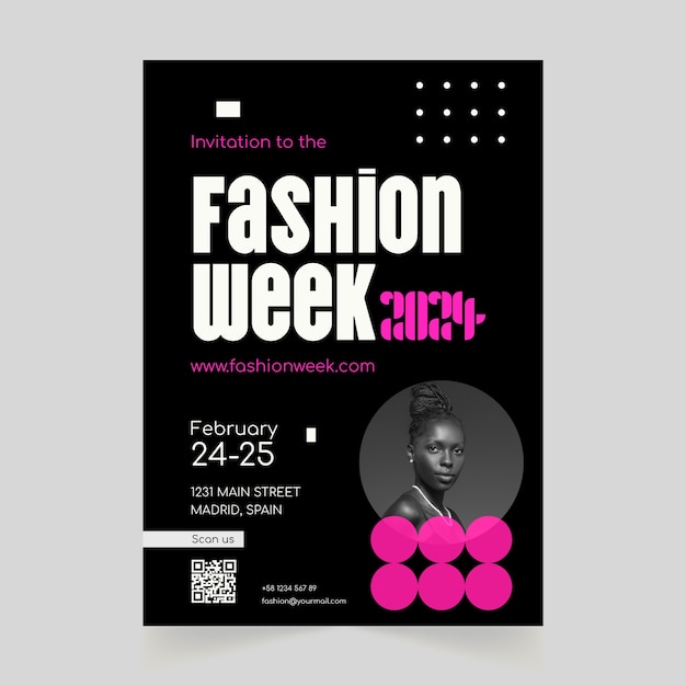 Fashion week  invitation template