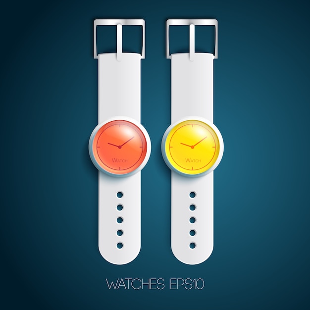 Free Vector fashionable accessory watch