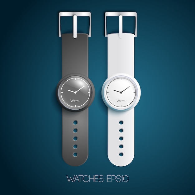 Free Vector fashionable accessory watch