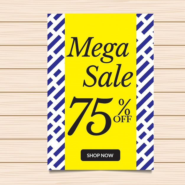 Free Vector fashionable mega sale banner and flyer illustration