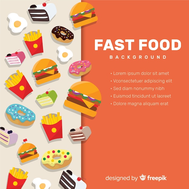 Free Vector fast food background