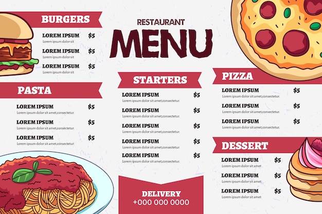 Fast food digital menu template