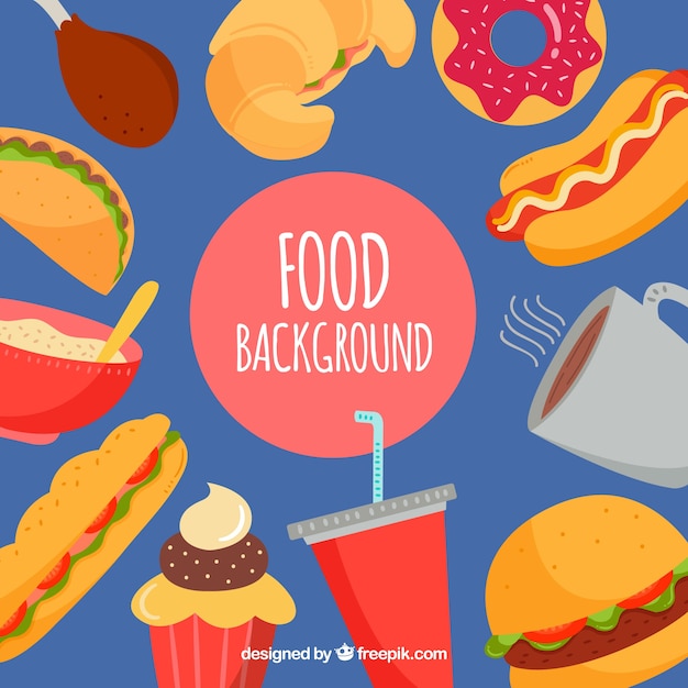 Fast food frame background