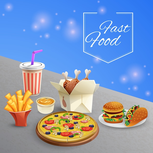 Fast food illustration