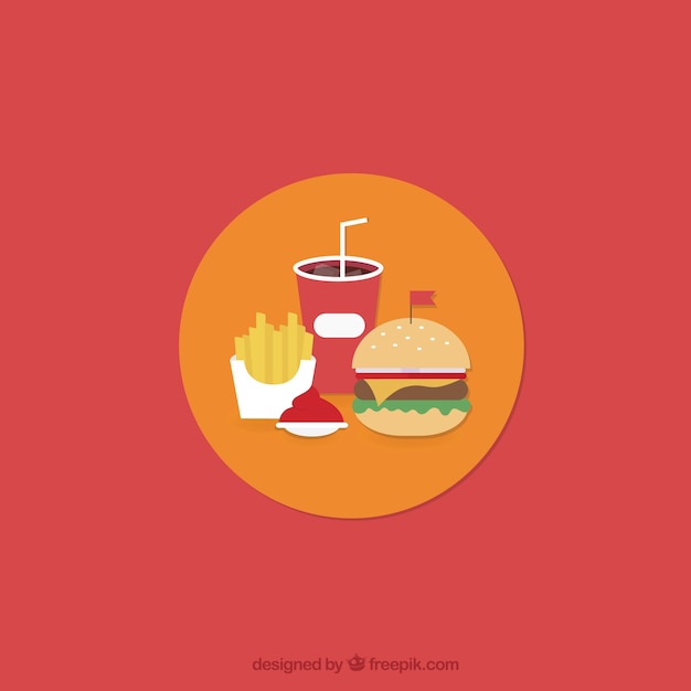 Free Vector fast food menu