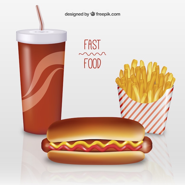 Free vector fast food menu