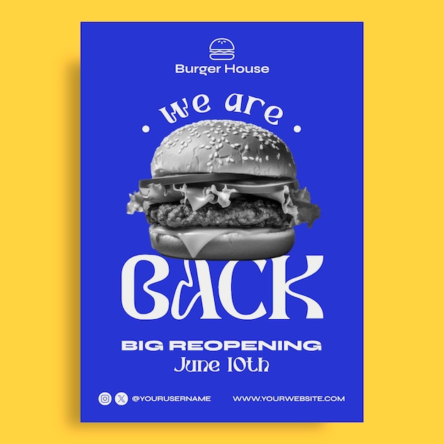 Fast food restaurant flyer template