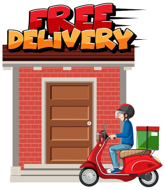 Free Vector fast and free delivery logo