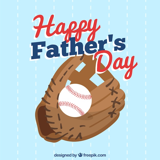 Free Vector father's day background with baseball glove