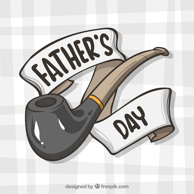 Free Vector father's day background with pipe