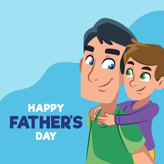 Father's day celebration flat design