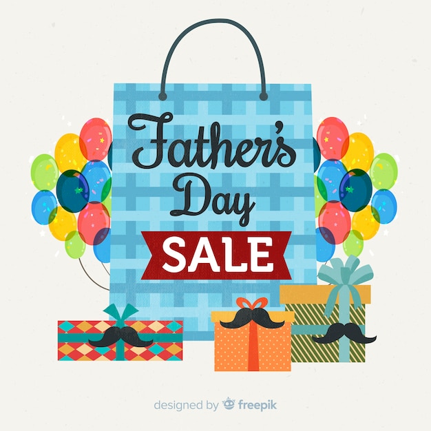 Free Vector father's day sale background