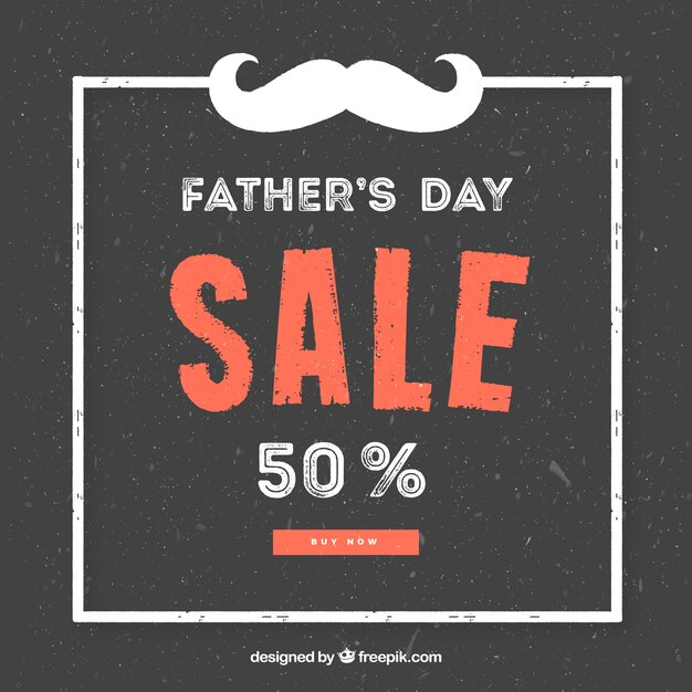 Father's day sale template in flat style