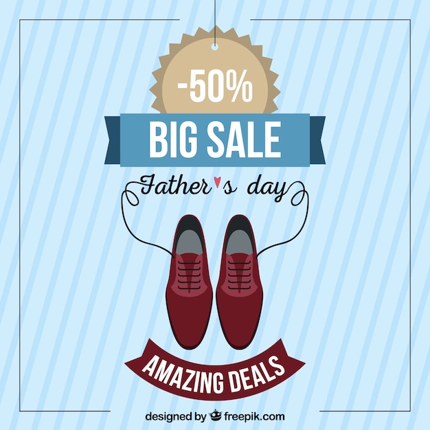 Free Vector father's day sale template with clothes elements