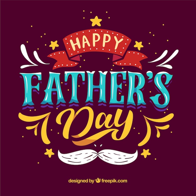 Fathers day lettering background