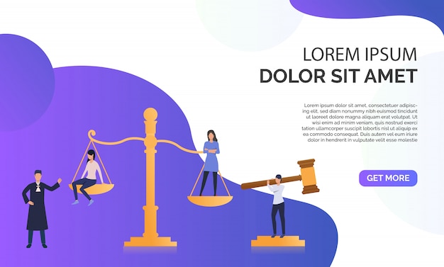 Free vector federal law presentation  illustration