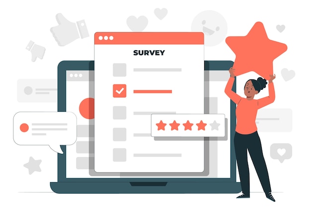 Feedback survey concept illustration