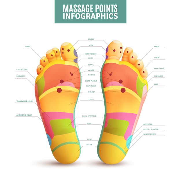 Feet Massage Points Infographics