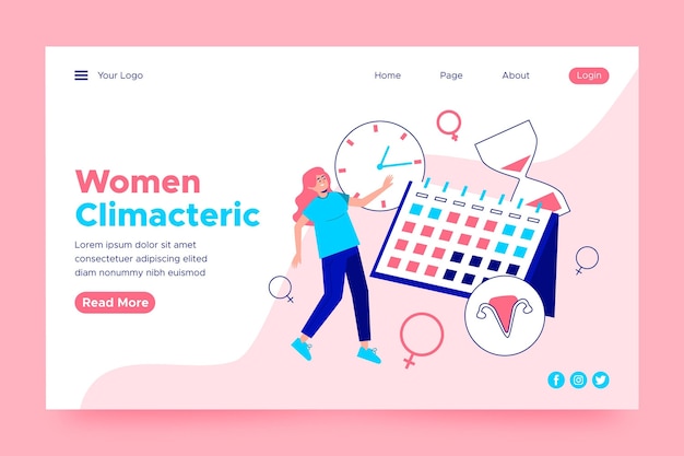 Female contraceptives landing page template