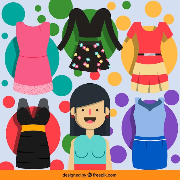 Free Vector female dresses