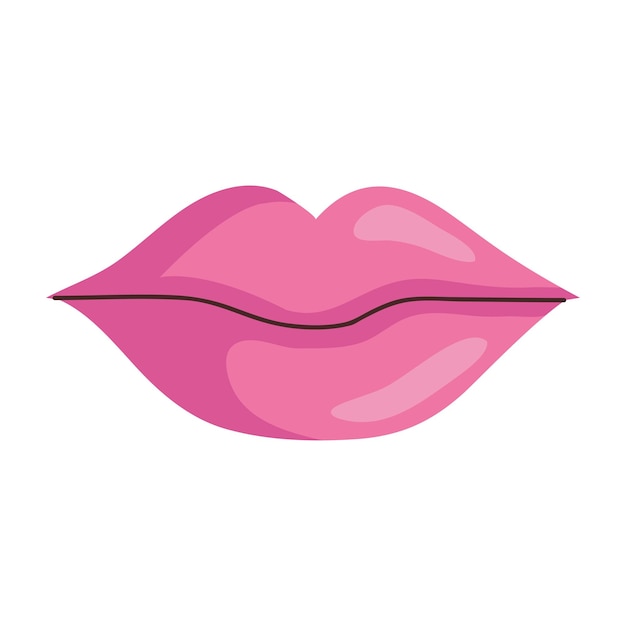 Free Vector female lips makeup icon