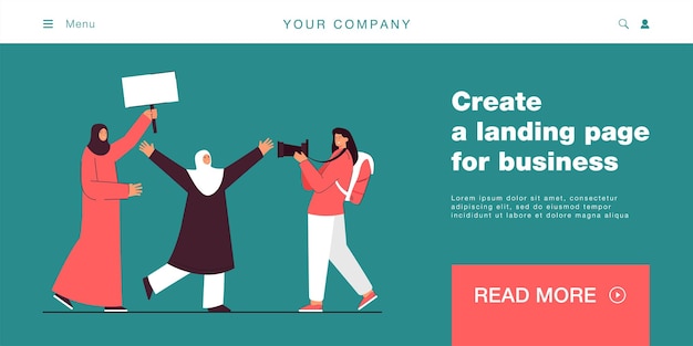 Free Vector female tourist taking picture of muslim women with placard. young woman learning different culture flat vector illustration. multicultural society concept for banner, website design, landing web page