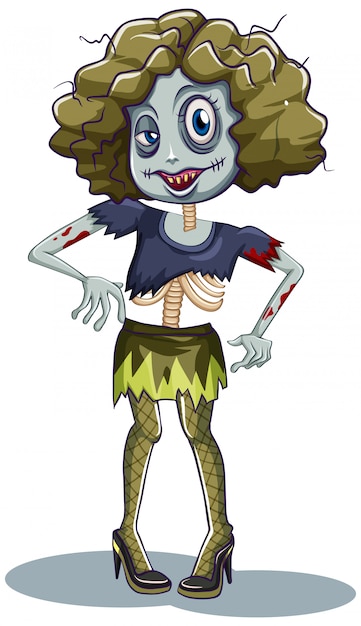 A female zombie character