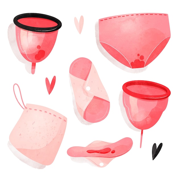 Free Vector feminine hygiene products concept