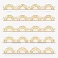 Free vector feminine lace pattern brush, gold classic border vector, compatible with ai