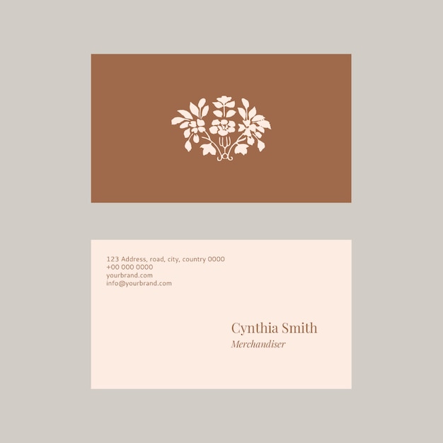 Feminine name card template set