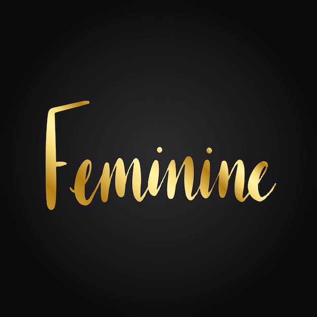 Free Vector feminine word typography style vector