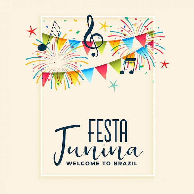 Free Vector festa junina celebration party background