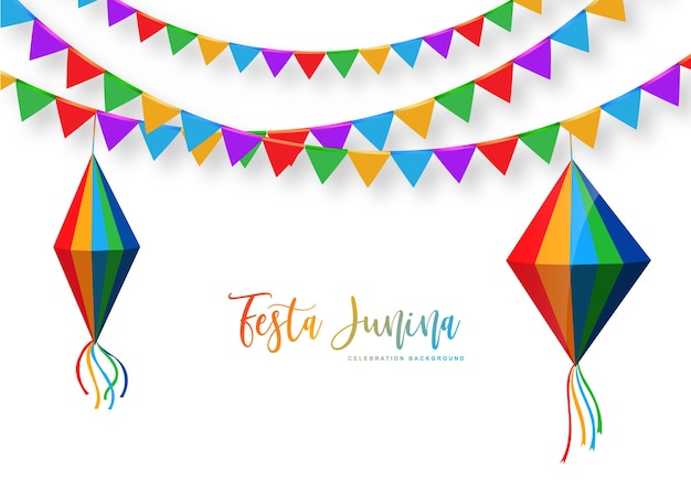 Festa junina decorative celebration card background