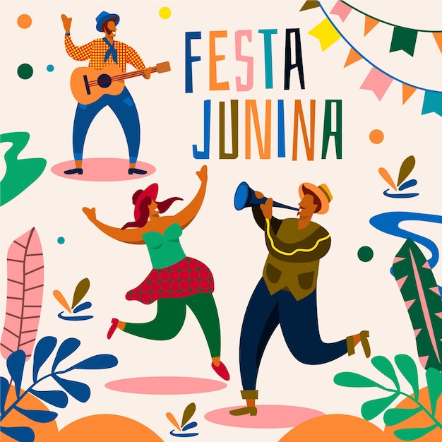 Festa junina event illustrated concept