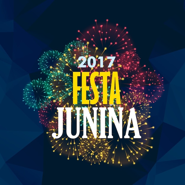 Free Vector festa junina fireworks design