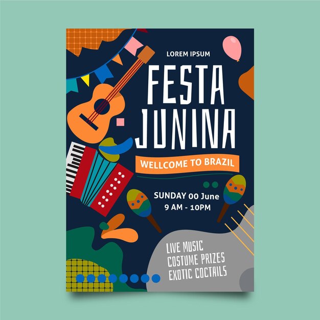 Festa junina flyer design