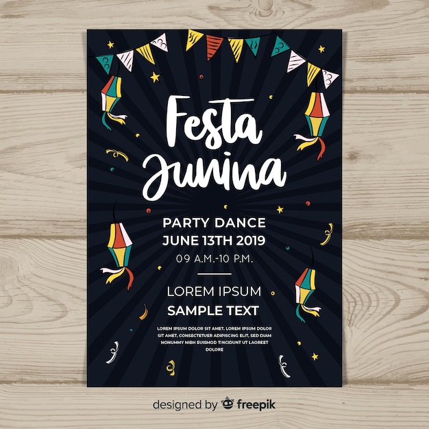 Free Vector festa junina flyer