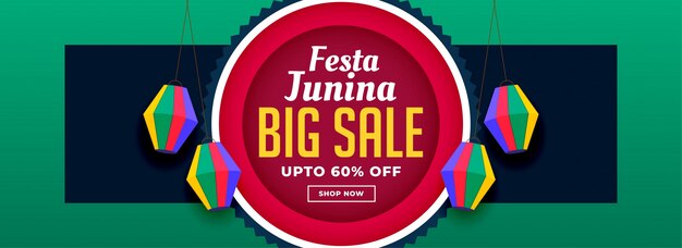 Festa junina sale banner design