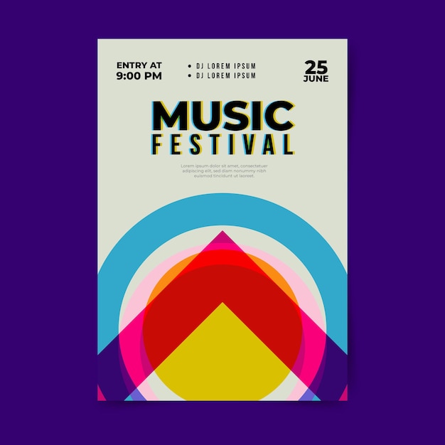 Festival design poster template