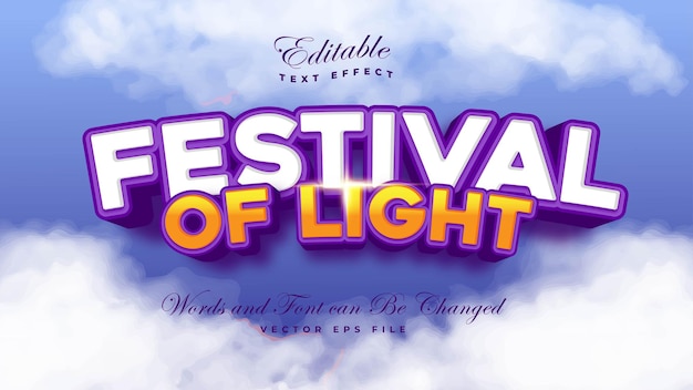 Free Vector festival of light text effect