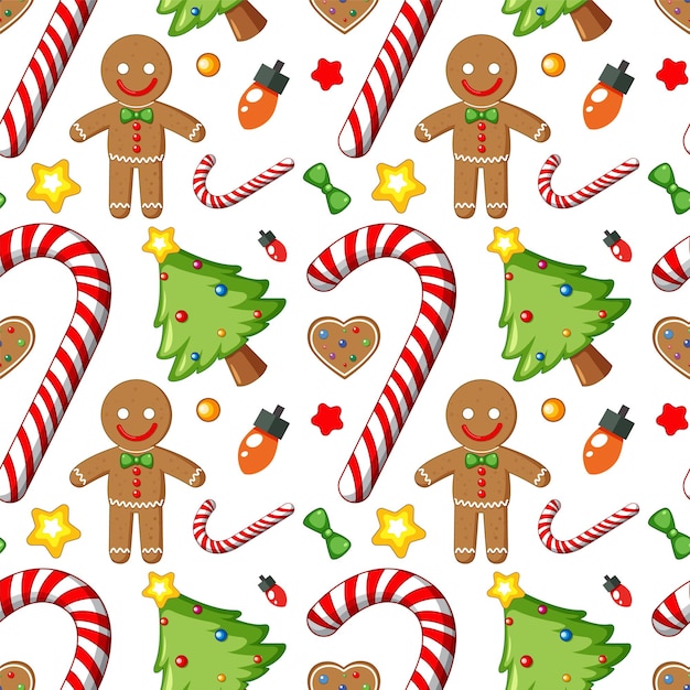 Free Vector festive christmas pattern illustration