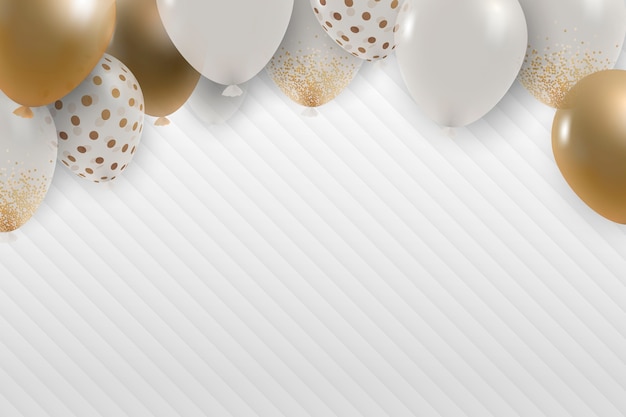 Festive gold balloons corduroy background