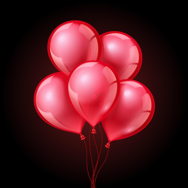 Free Vector festive red balloons